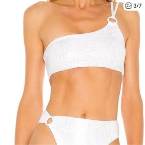 L*Space White One-Shoulder Bikini
